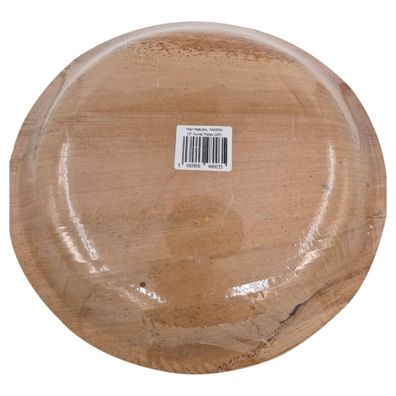 Disposable Palm Leaf Plates 10" Round Pack of 25 | Eco-Friendly Plates | Pearl Naturals - Image 3