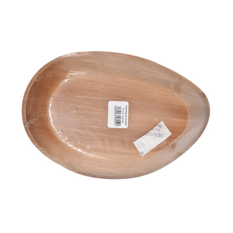 Disposable Palm Leaf Plates 10"x6" Oval Tray Pack of 25 | Eco-Friendly Plates | Pearl Naturals - Image 3