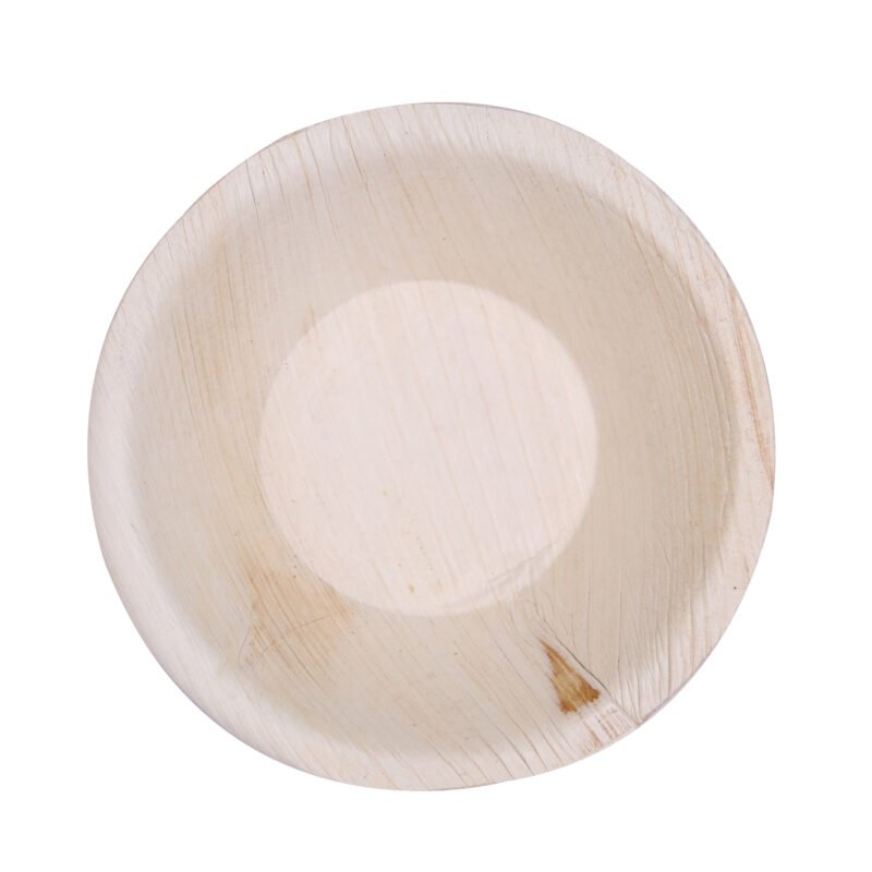 Disposable Palm Leaf Bowl 5" Round Deep Bowl Pack of 25| Eco-Friendly Plates | Pearl Naturals