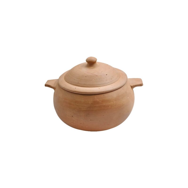 Traditional Handcrafted Clay Cooking Pot / Curry/ Biryani Pot |  Artisan-Made Natural Baked Clay