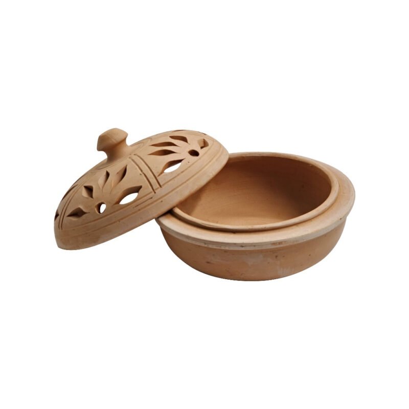 Traditional Handcrafted Earthen Clay Sambrani Incense Pot / Aroma Holder | Artisan-Made Natural Baked Clay - Image 2