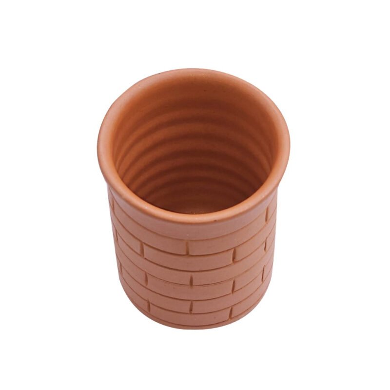 Traditional Handcrafted Terracotta Glass / Clay Earthen Glasses for Drinking Water (Pack of 2 or 6) - Image 5