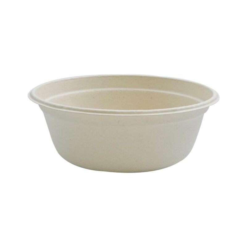 Disposable Sugarcane Bagasse 500mL Deep Round Bowl Pack of 25 / Wholesale 125pcs | Pearl Naturals - Image 3