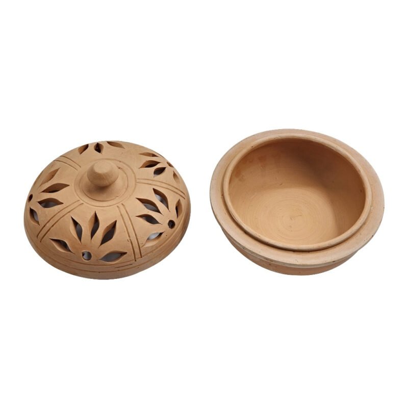 Traditional Handcrafted Earthen Clay Sambrani Incense Pot / Aroma Holder | Artisan-Made Natural Baked Clay - Image 4