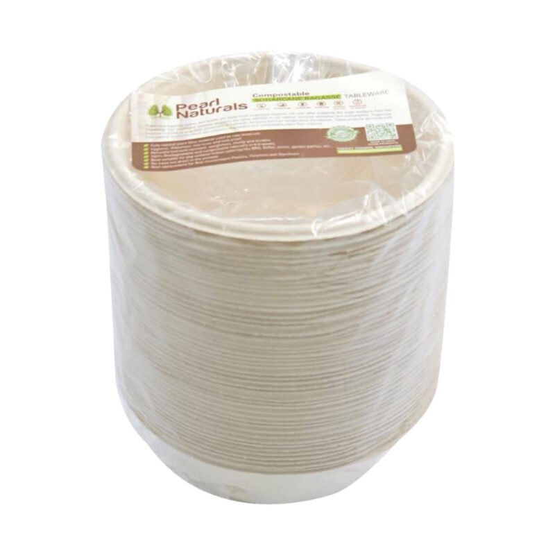 Disposable Sugarcane Bagasse 260mL Deep Round Bowl Pack of 25 / Wholesale 100pcs | Pearl Naturals - Image 6