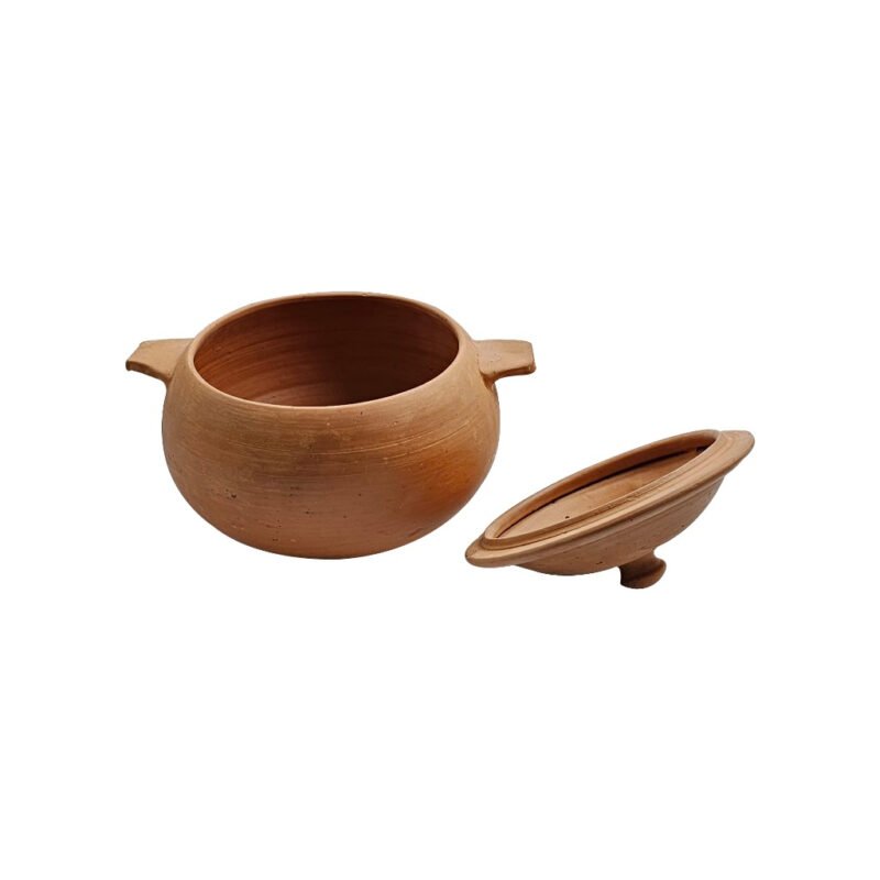 Traditional Handcrafted Clay Cooking Pot / Curry/ Biryani Pot |  Artisan-Made Natural Baked Clay - Image 4